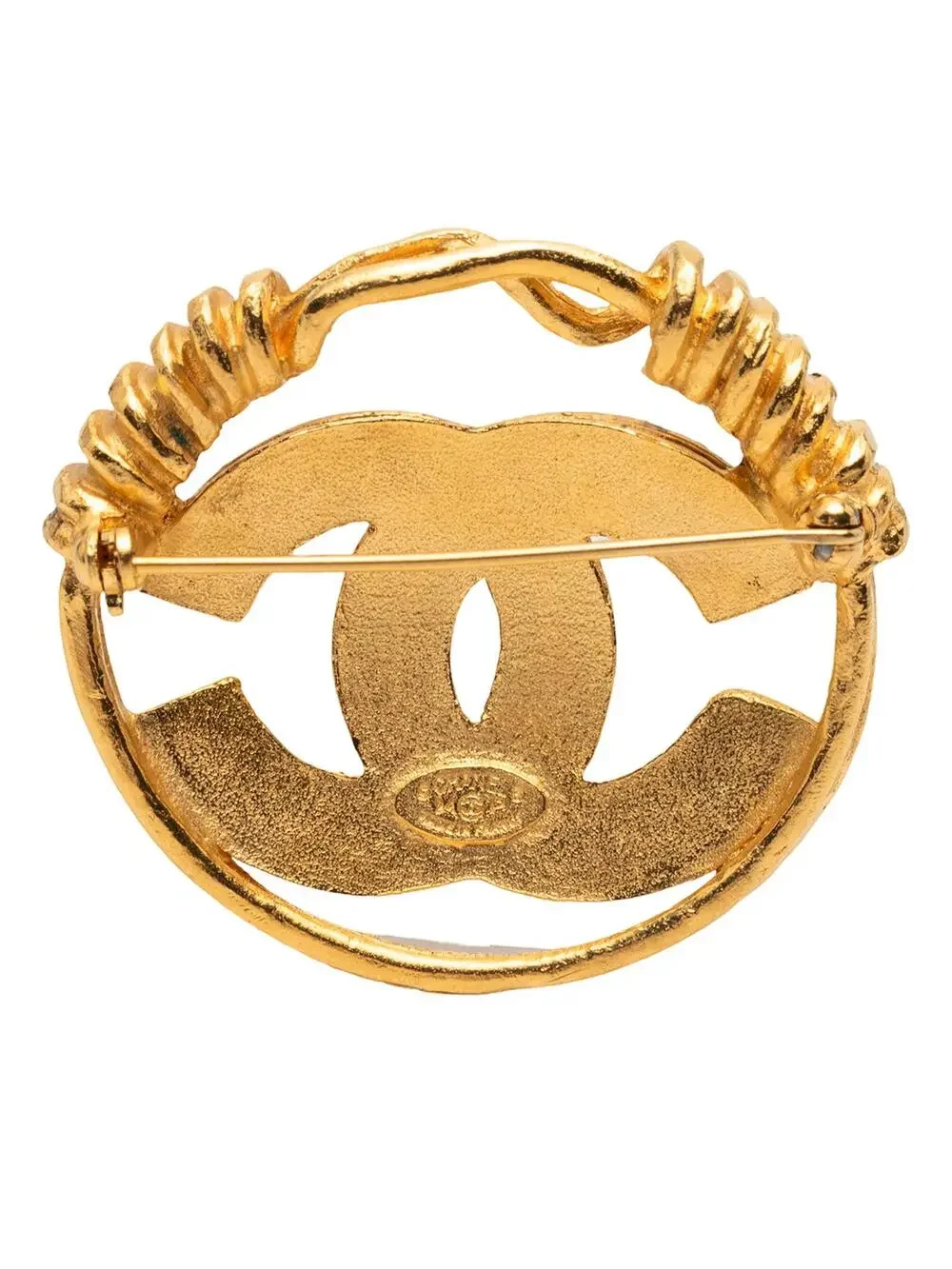Chanel Gold Plated Cc Spring Round #300081C59B
